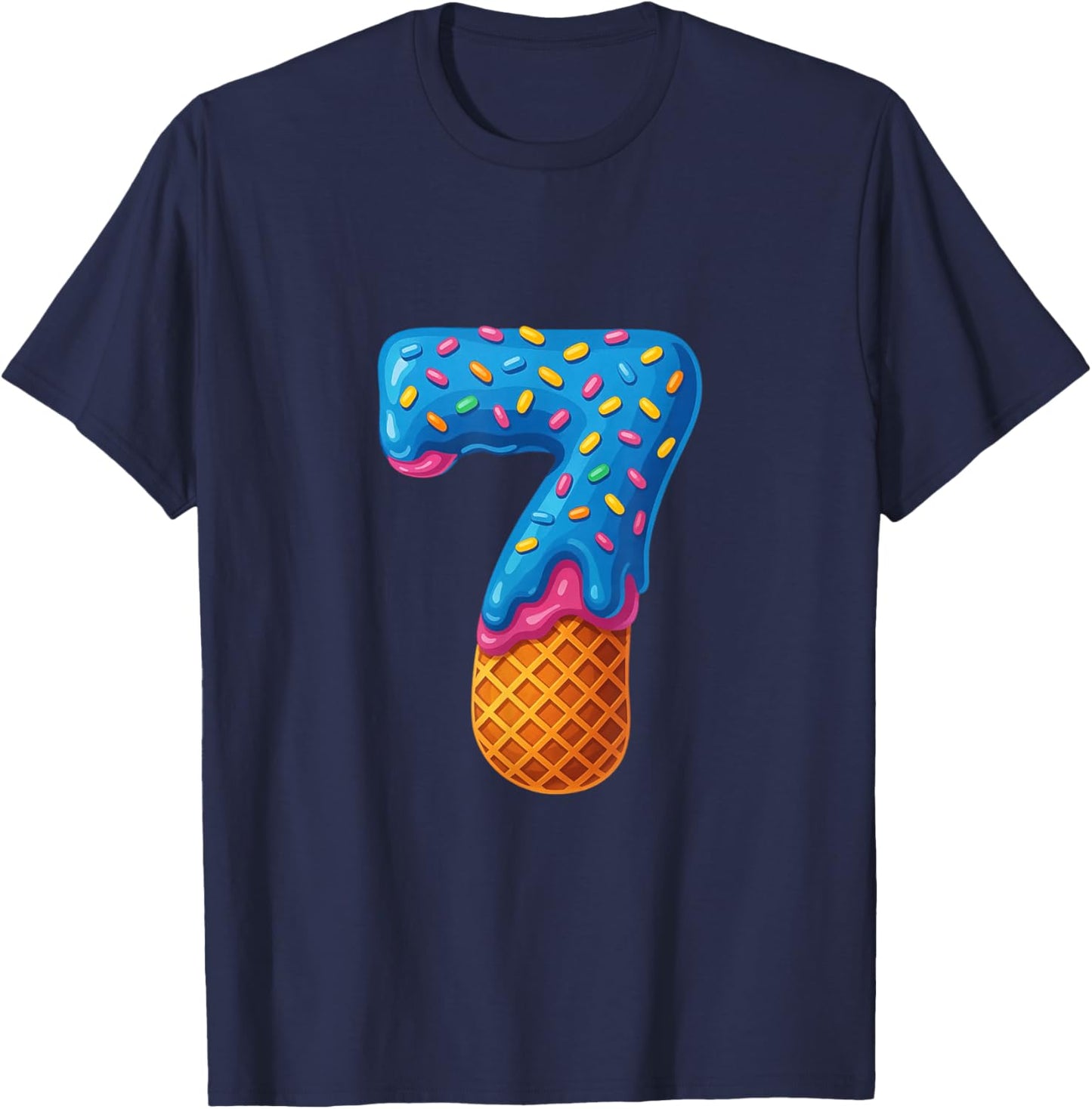 67 Ice Cream Drip Meme Funny Six Seven Gen-Alpha Couple T-Shirt - T-Shirt | Navy
