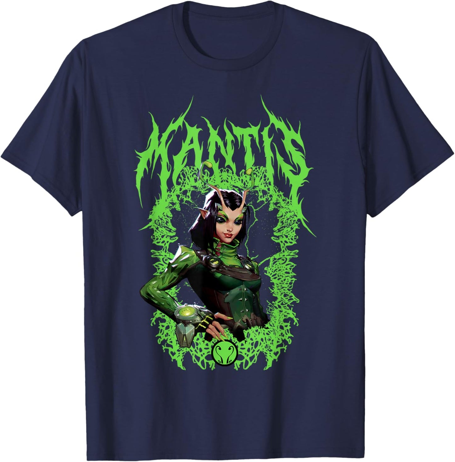 Marvel Rivals Mantis Green Creature T-Shirt - T-Shirt | Navy