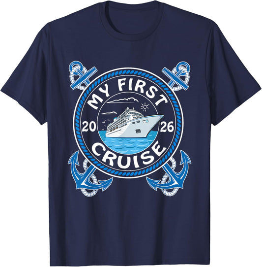 My First Cruise 2026 Family Vacay Trip 1st Cruise Ship T-Shirt - T-Shirt | Navy