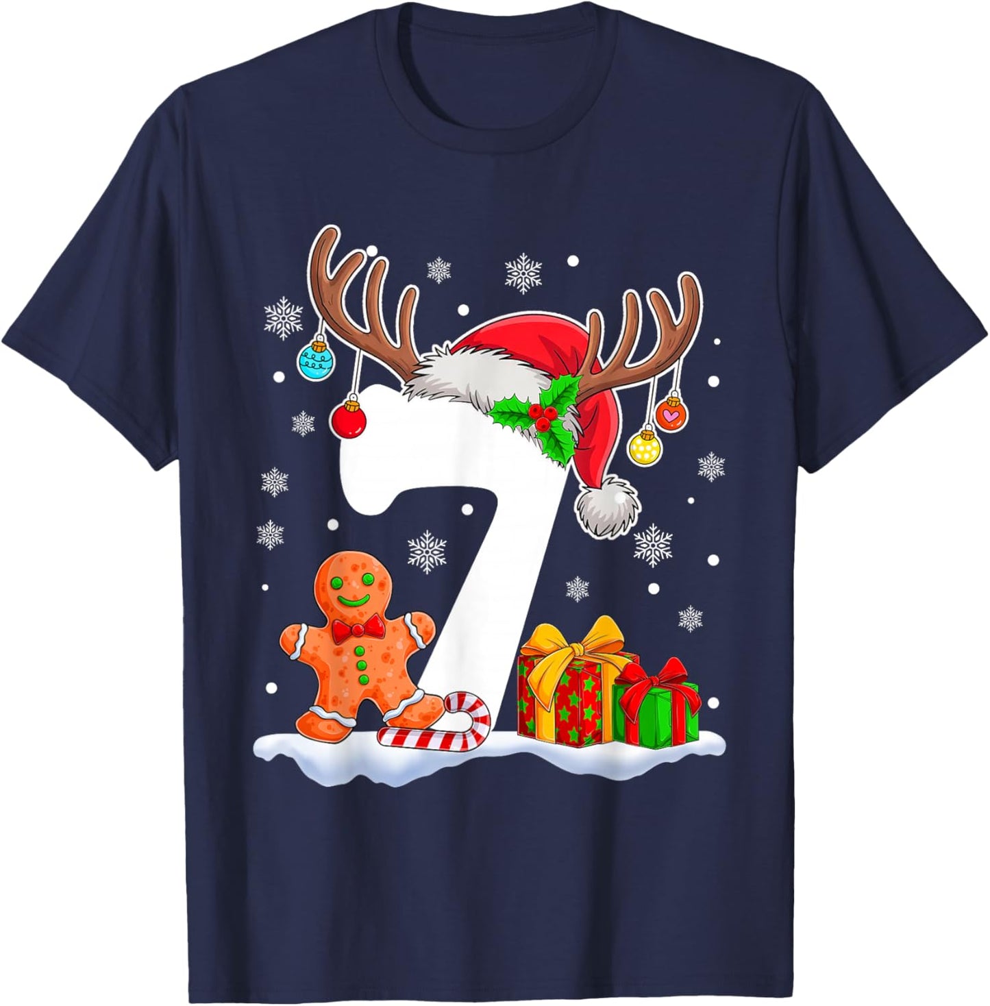 Funny 67 Six Seven Meme Couple Pajamas Matching Christmas T-Shirt - T-Shirt | Navy