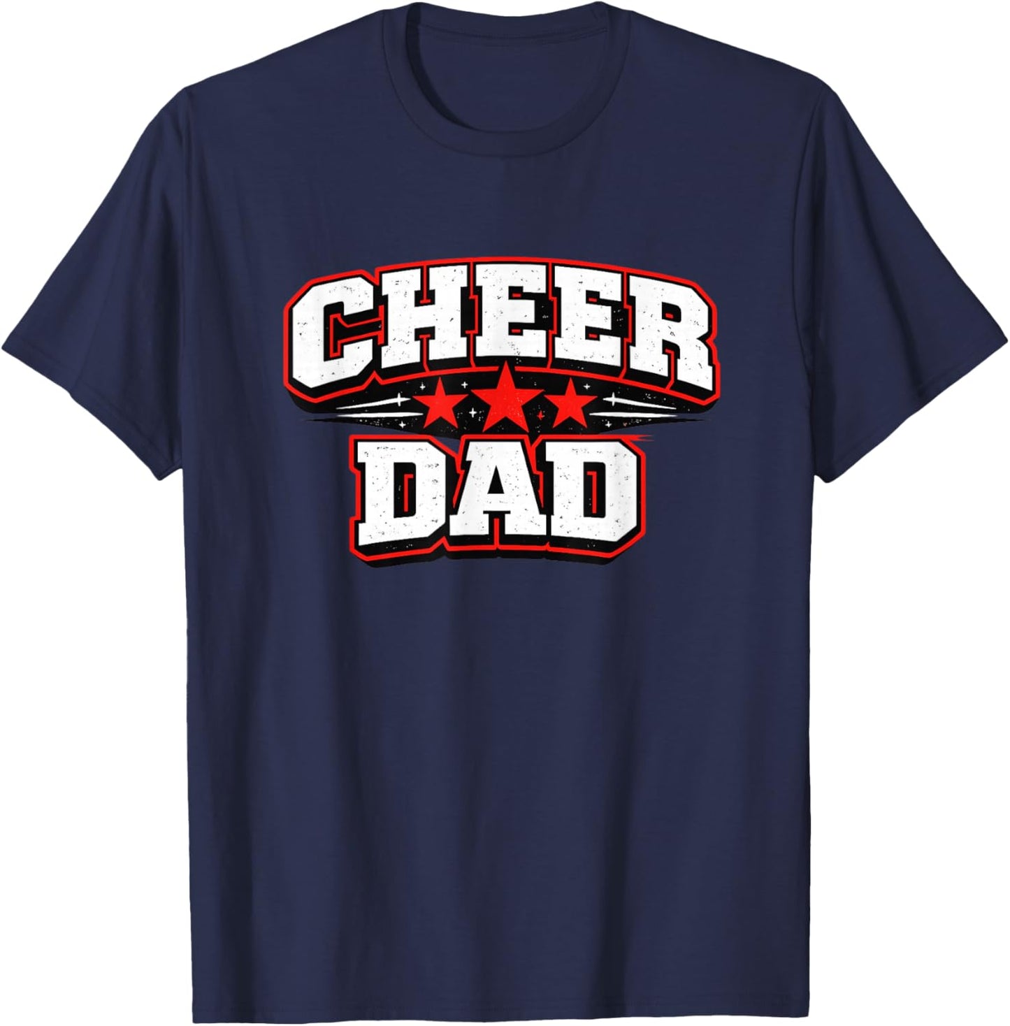 Cheer Dad Cheerleading Shirt Girls Youth Cheerleader T-Shirt - T-Shirt | Navy