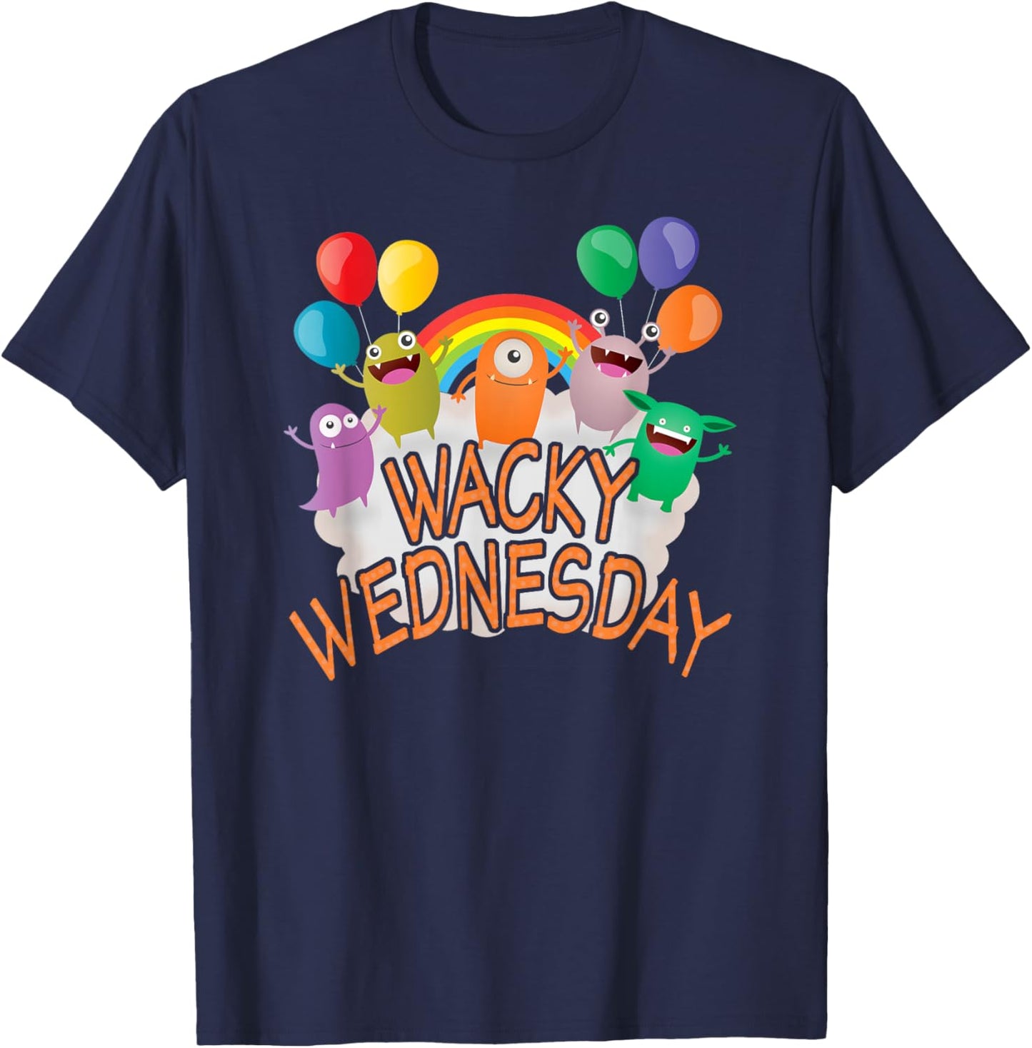 Wacky Wednesday Kids and Teachers | Mismatch Day Spirit Week T-Shirt - T-Shirt | Navy