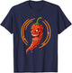 Fiery Evil Chili Pepper Mascot Spicy Heat T-Shirt - T-Shirt | Navy