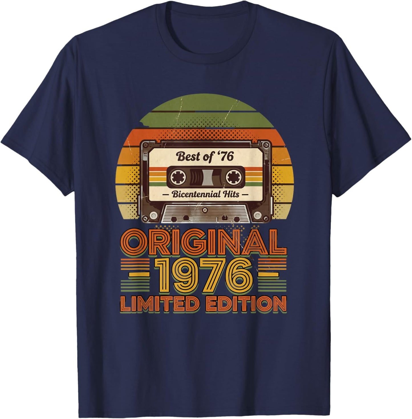 Best of 76 Bicentennial Hits Original 1976 Limited Edition T-Shirt - T-Shirt | Navy