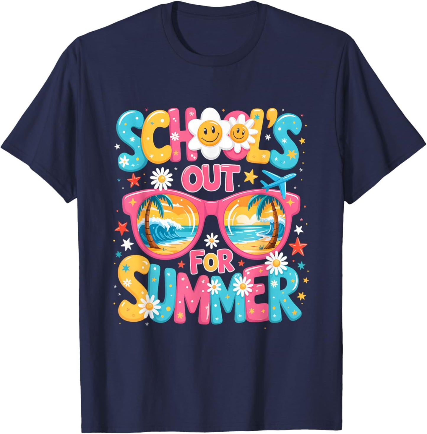 School's Out for Summer Last Day of School Teacher Kids T-Shirt - T-Shirt | Navy