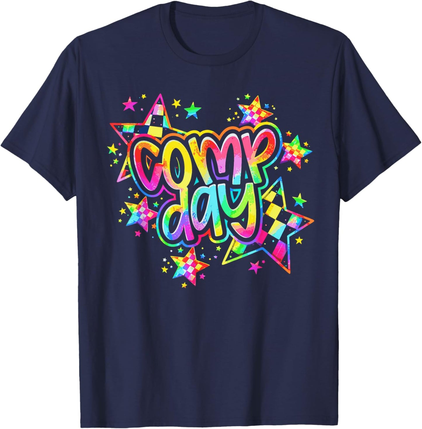 Comp Day Cheer Competition Season Cheerleading Graphic T-Shirt - T-Shirt | Navy