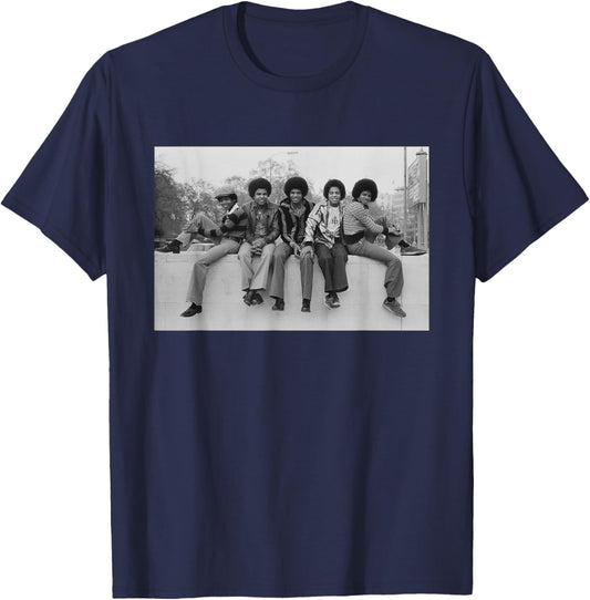 Michael Jackson The Jackson 5 Pop Group in London T-Shirt - T-Shirt | Navy