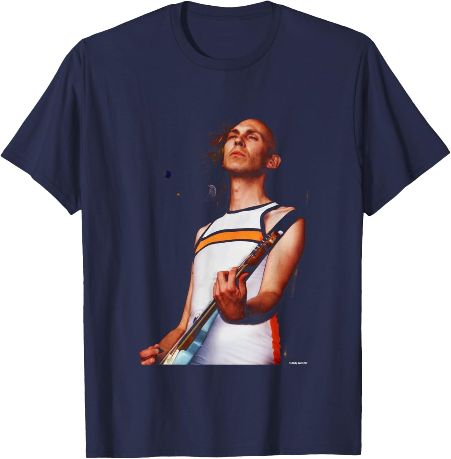 The Teardrop Explodes Frontman Julian Cope by Andy Willsher T-Shirt - T-Shirt | Navy