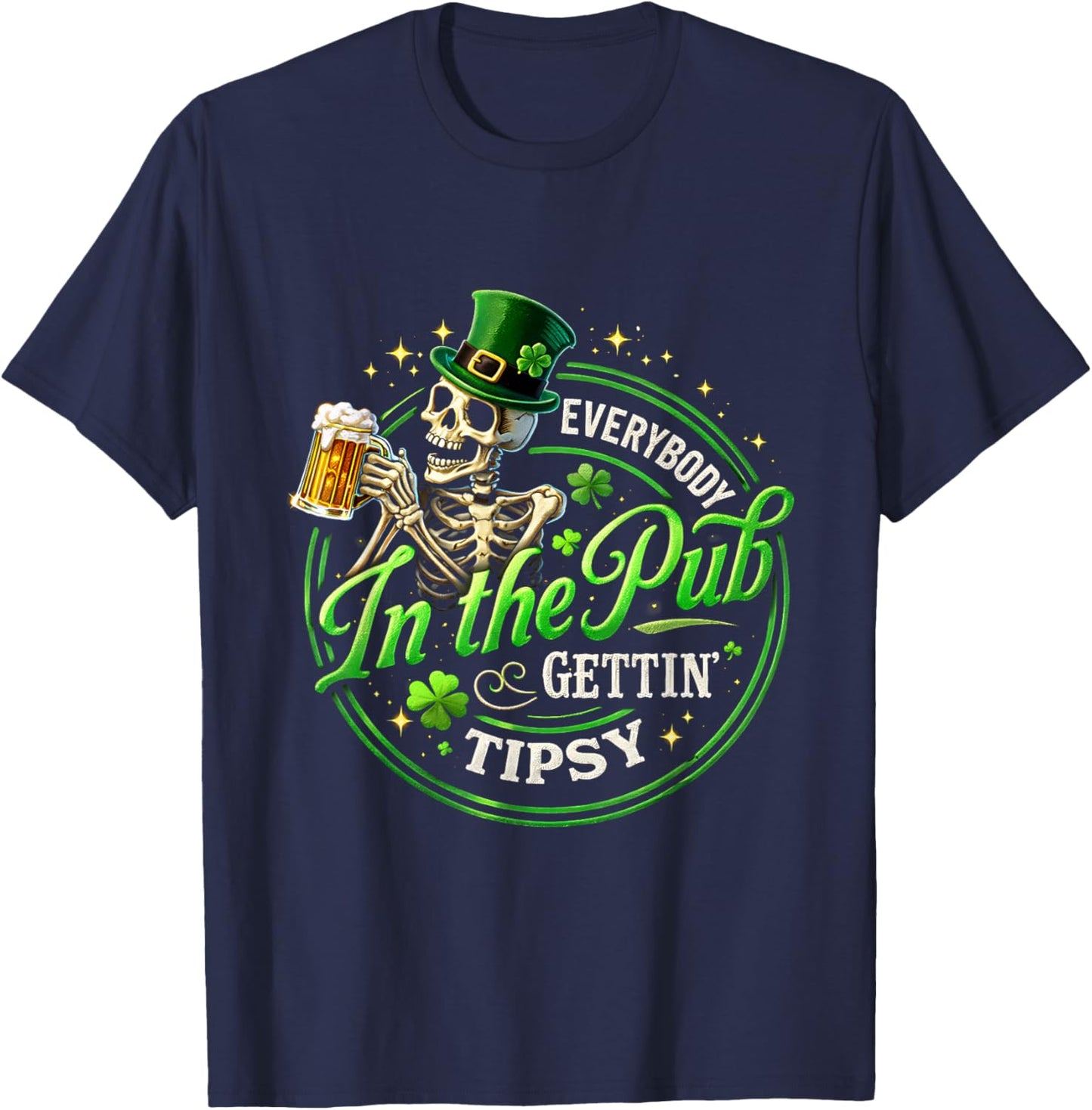 Patrick was A Saint Drinking Humor St. Patrick's Day Beer T-Shirt - T-Shirt | Navy