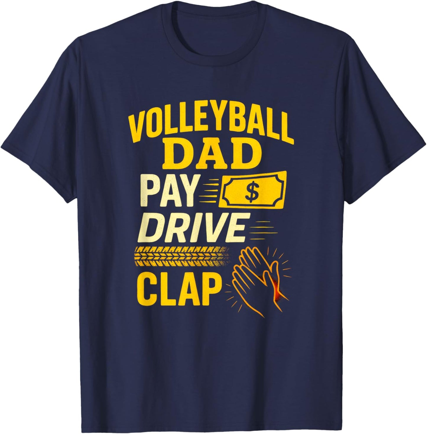 Volleyball DAD - Funny Proud Father Player T-Shirt - T-Shirt | Navy