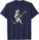 Funny Capybara Playing Guitar Rock and Roll Men Women Kids T-Shirt - T-Shirt | Navy