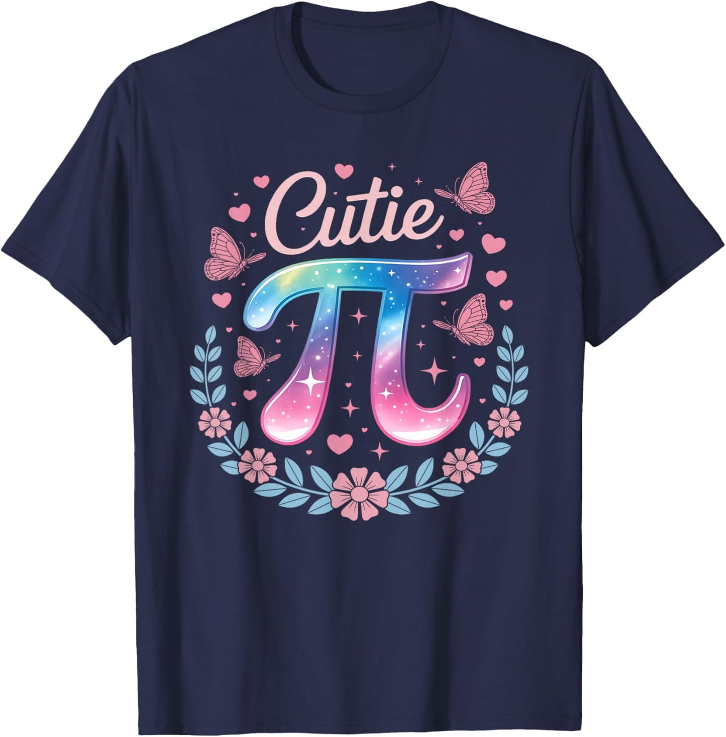 Cutie Pi Day Women Kids Men Toddler Math Teacher Student Kid T-Shirt - T-Shirt | Navy