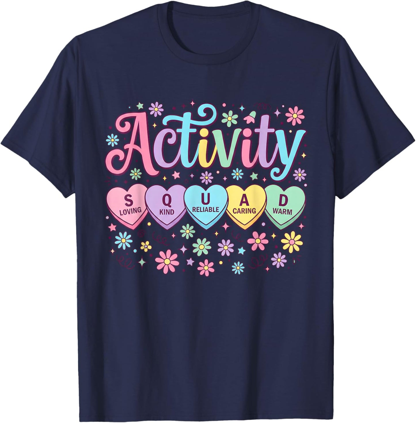 Floral Activity Assistant Squad Professionals Week Director T-Shirt - T-Shirt | Navy