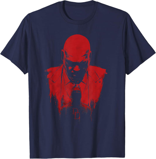 Marvel Daredevil: Born Again Season 2 Kingpin and Devil T-Shirt - T-Shirt | Navy