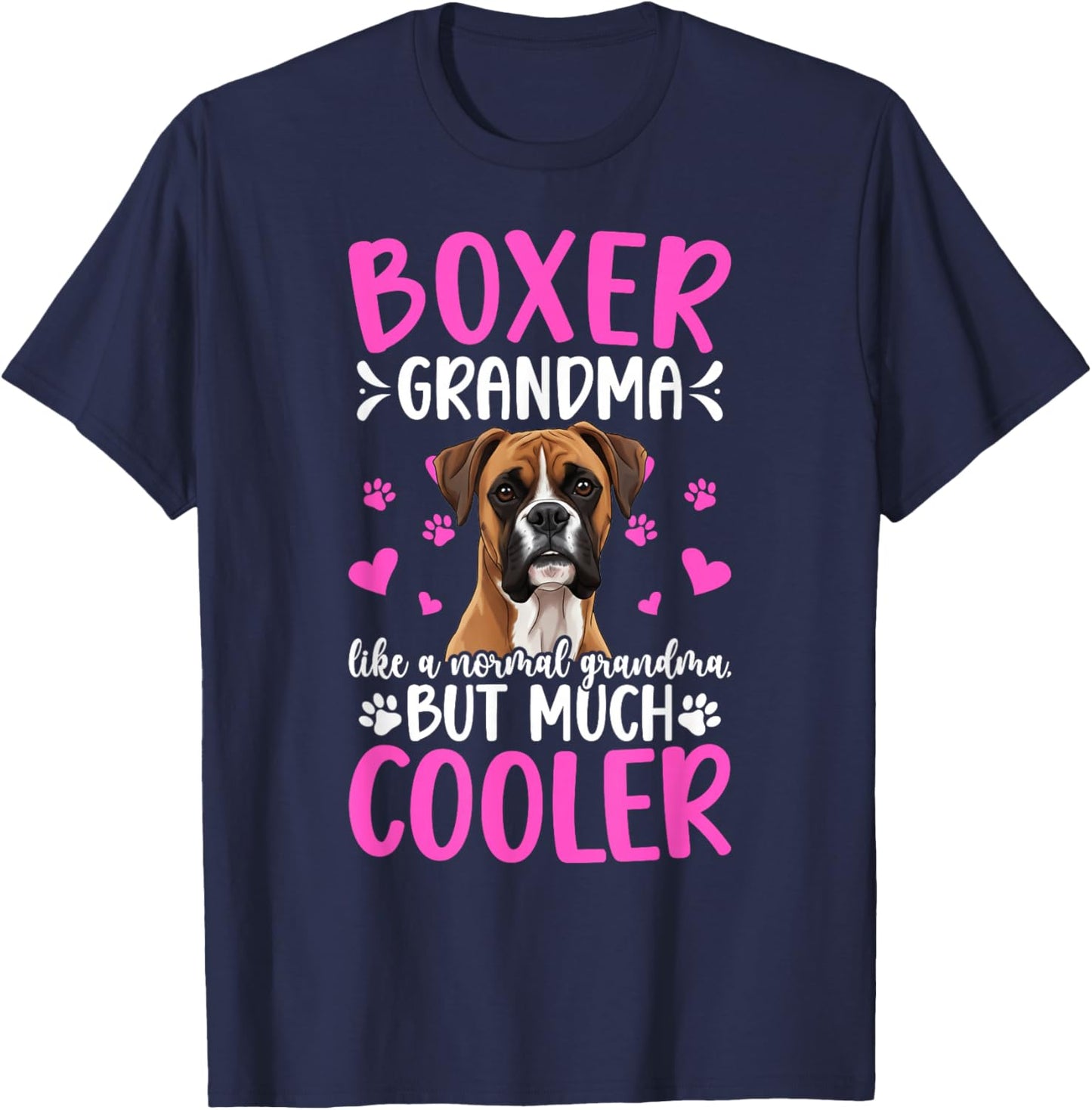 Boxer Grandma Definition Boxer Grandmother T-Shirt - T-Shirt | Navy