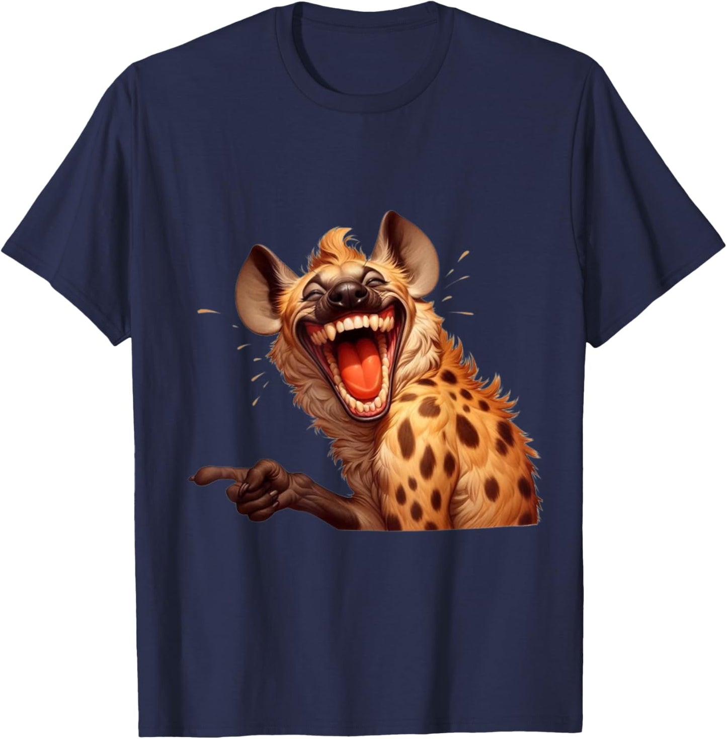 Humorous Hyena. T-Shirt - T-Shirt | Navy