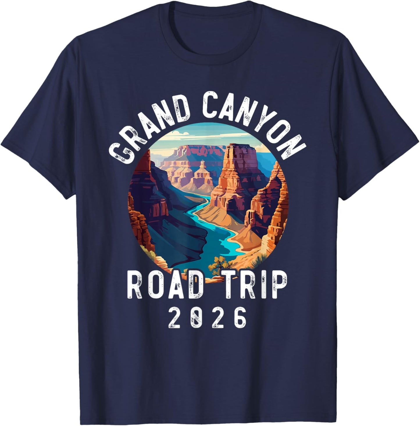 Grand Canyon National Park, Family Souvenir Road Trip 2026 T-Shirt - T-Shirt | Navy