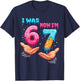 I was 6 Now I'm 7 Year Old Birthday 67 Funny for Kids Boys T-Shirt - T-Shirt | Navy