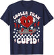 Cooler Than Cupid Heart Boy Checkered Toddler Kids T-Shirt - T-Shirt | Navy