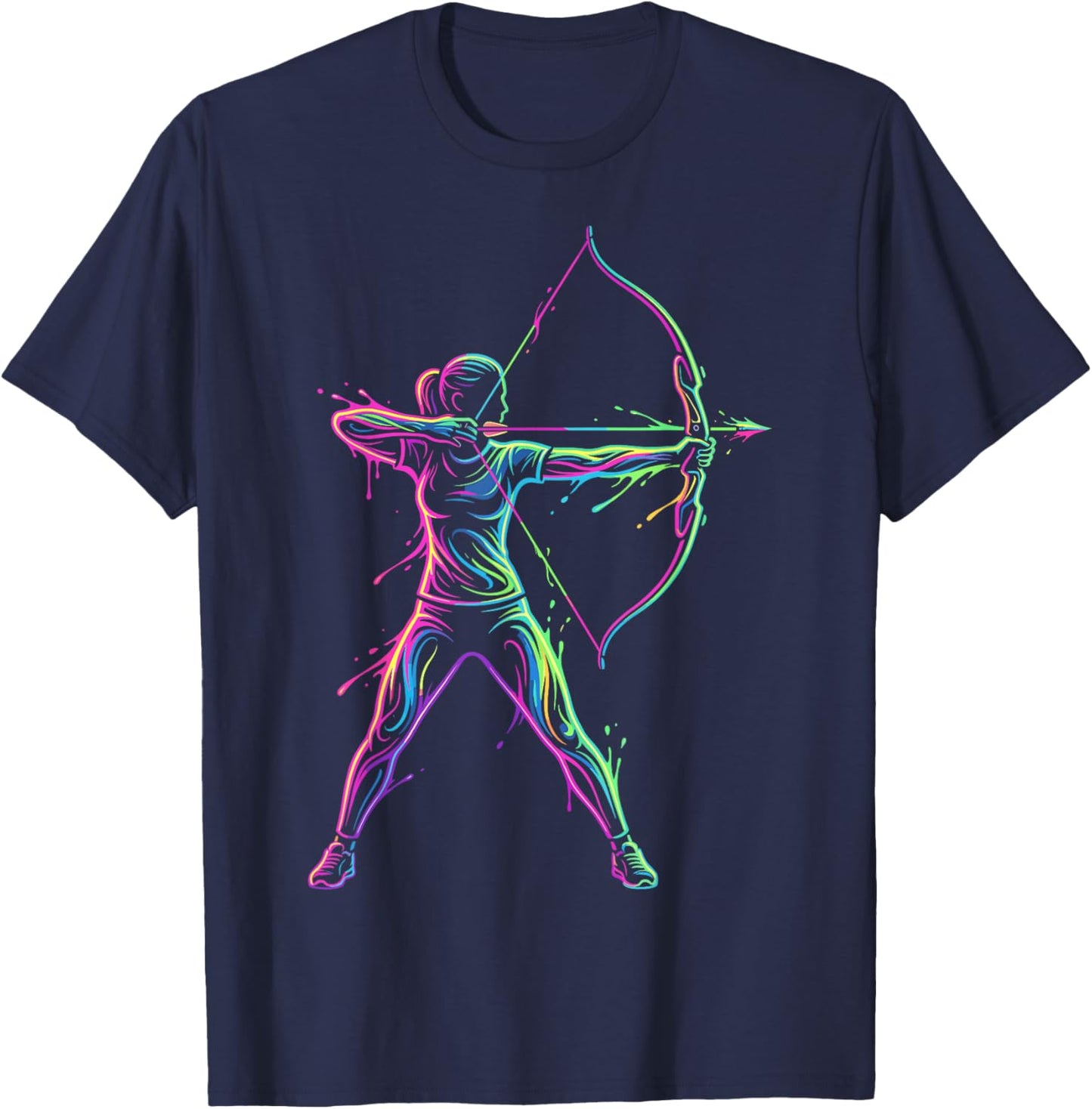 Archery Player Women Kids Girls T-Shirt - T-Shirt | Navy