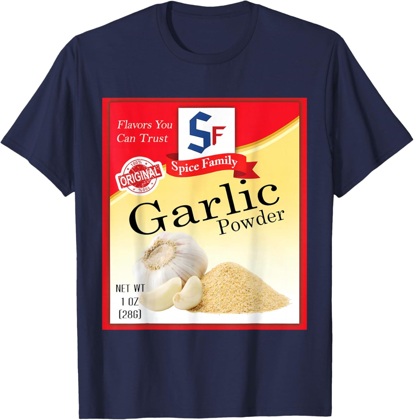 Garlic Powder Spice Group Costume Family Matching Halloween T-Shirt - T-Shirt | Navy