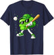 Lucky Shamrock Playing Baseball Funny St Patrick's Kids Boys T-Shirt - T-Shirt | Navy