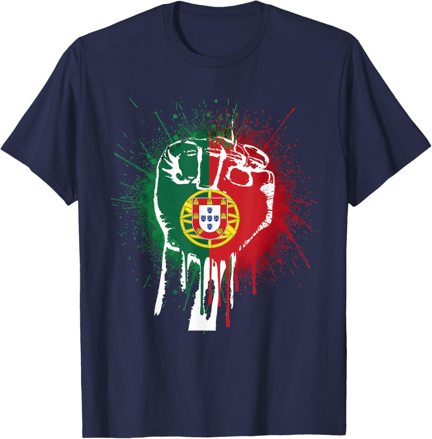 Portugal Flag Portuguese Pride Portuguese Roots Portugal T-Shirt - T-Shirt | Navy