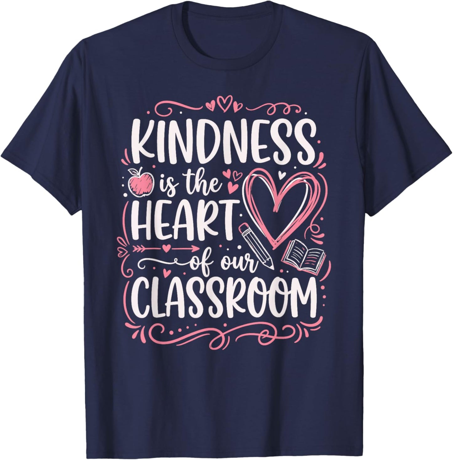 Teacher Valentine Kindness T-Shirt - T-Shirt | Navy