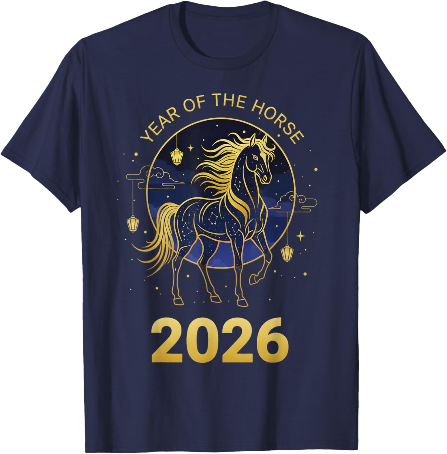 Chinese New Year 2026 Year of The Horse T-Shirt - T-Shirt | Navy