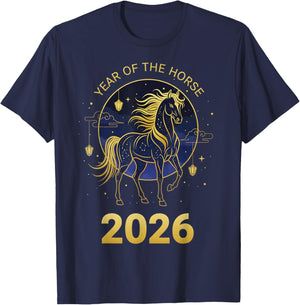 Chinese New Year 2026 Year of The Horse T-Shirt - T-Shirt | Navy
