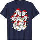 Funny Christmas Bowling Santa Bowling Pins Team Men Boys T-Shirt - T-Shirt | Navy