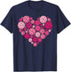 Pickleball Heart Valentine's Day Pickleball Lover Women Girl T-Shirt - T-Shirt | Navy