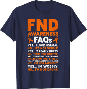 Functional Neurological Disorder FND Warrior T-Shirt - T-Shirt | Navy