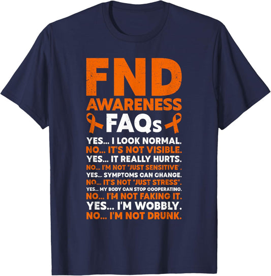 Functional Neurological Disorder FND Warrior T-Shirt - T-Shirt | Navy
