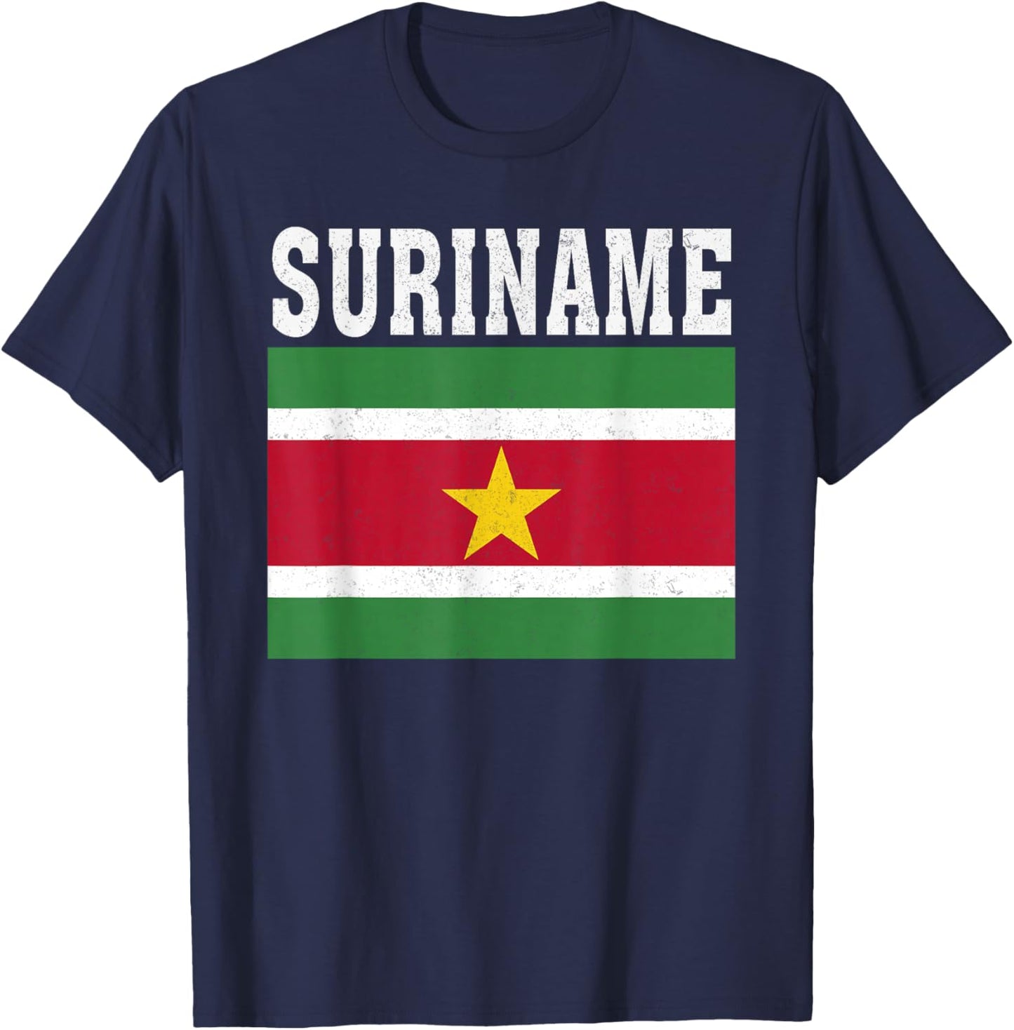 Suriname Flag Patriotic National Roots Souvenir T-Shirt - T-Shirt | Navy