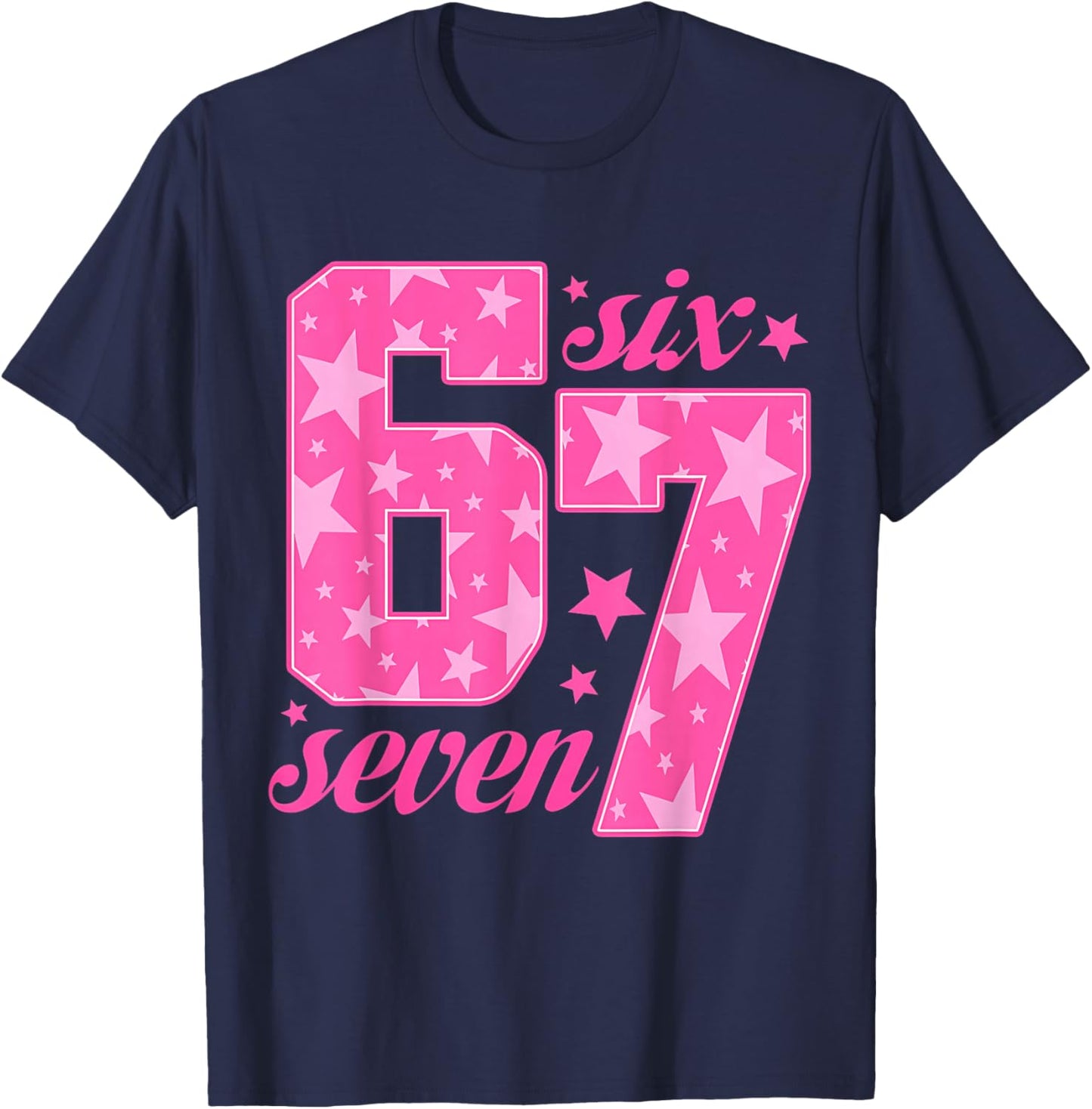67 Funny Meme Pink Girl T-Shirt - T-Shirt | Navy