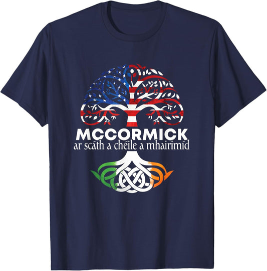 McCormick Irish Family Name Celtic Irish Roots T-Shirt - T-Shirt | Navy