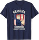 GRANTIFA Grandmas Against Fascism USA Flag Strong Woman T-Shirt - T-Shirt | Navy
