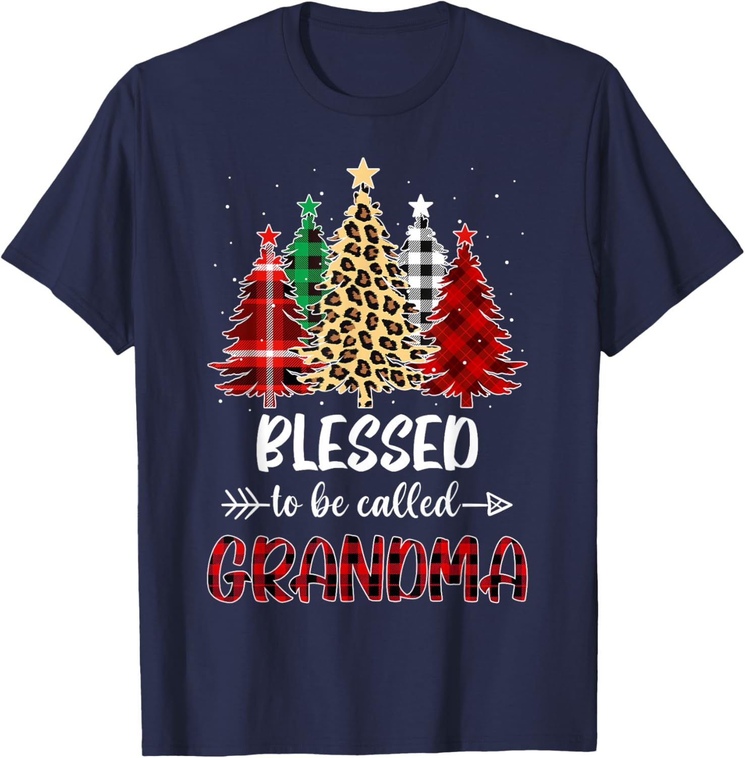 Blessed to Be Called Grandma Christmas T-Shirt - T-Shirt | Navy