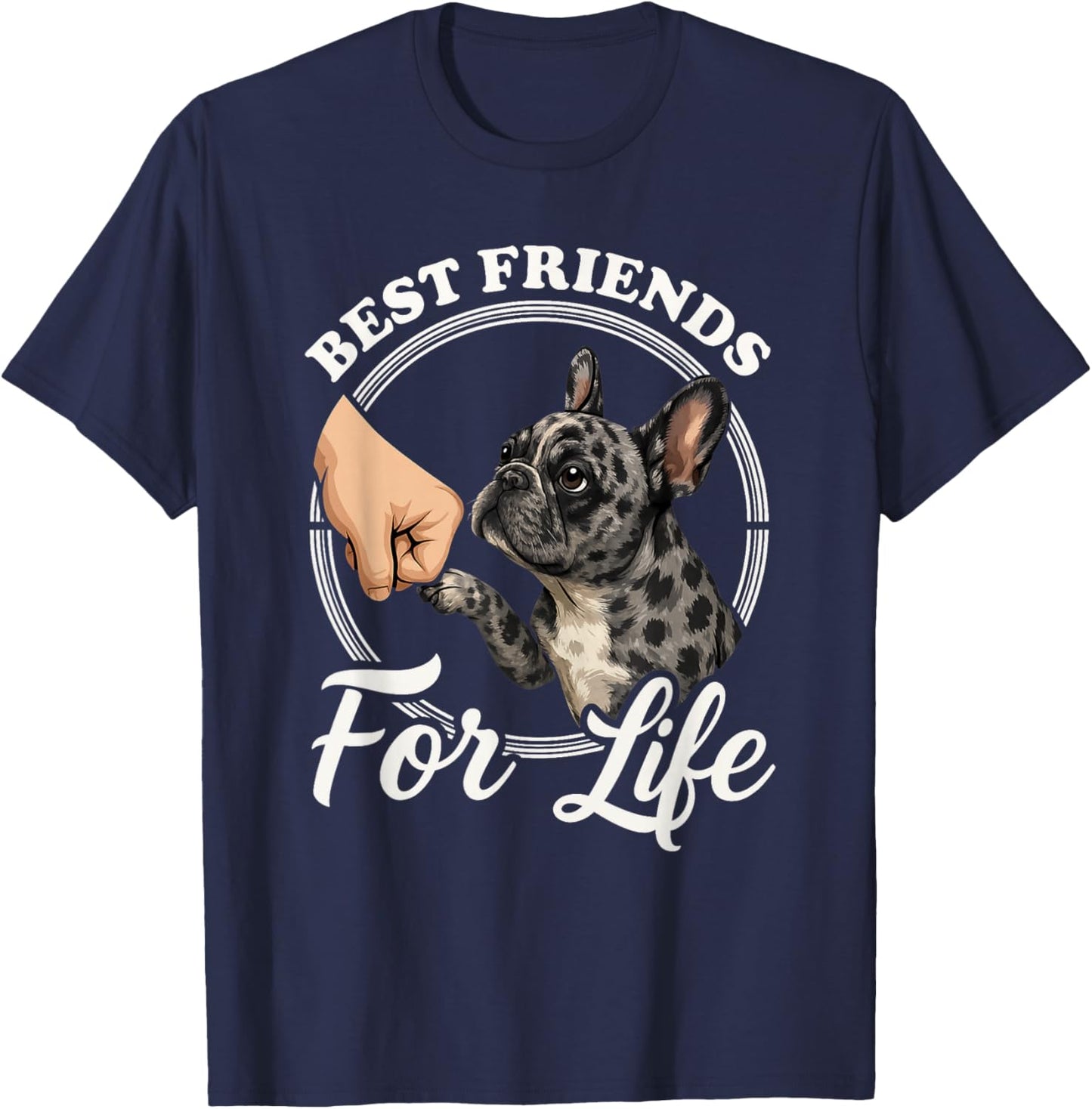 French Bulldog Lover Design Merle French Bulldog T-Shirt - T-Shirt | Navy