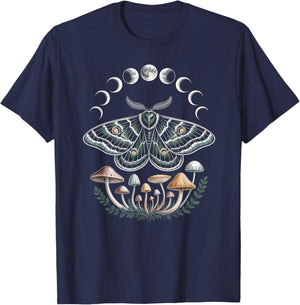 Butterfly Fairycore Therian Grunge Cute Moth Aesthetic Woman T-Shirt - T-Shirt | Navy