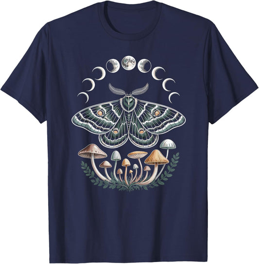 Butterfly Fairycore Therian Grunge Cute Moth Aesthetic Woman T-Shirt - T-Shirt | Navy
