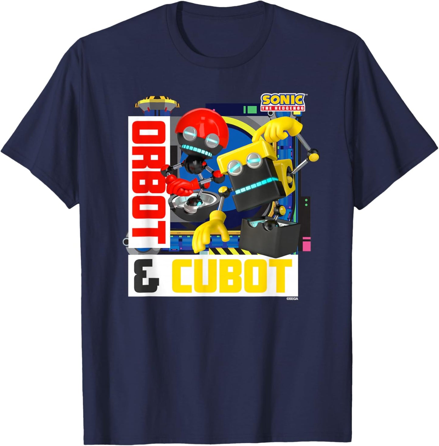 Sonic The Hedgehog - in The Zone - Orbot & Cubot T-Shirt - T-Shirt | Navy