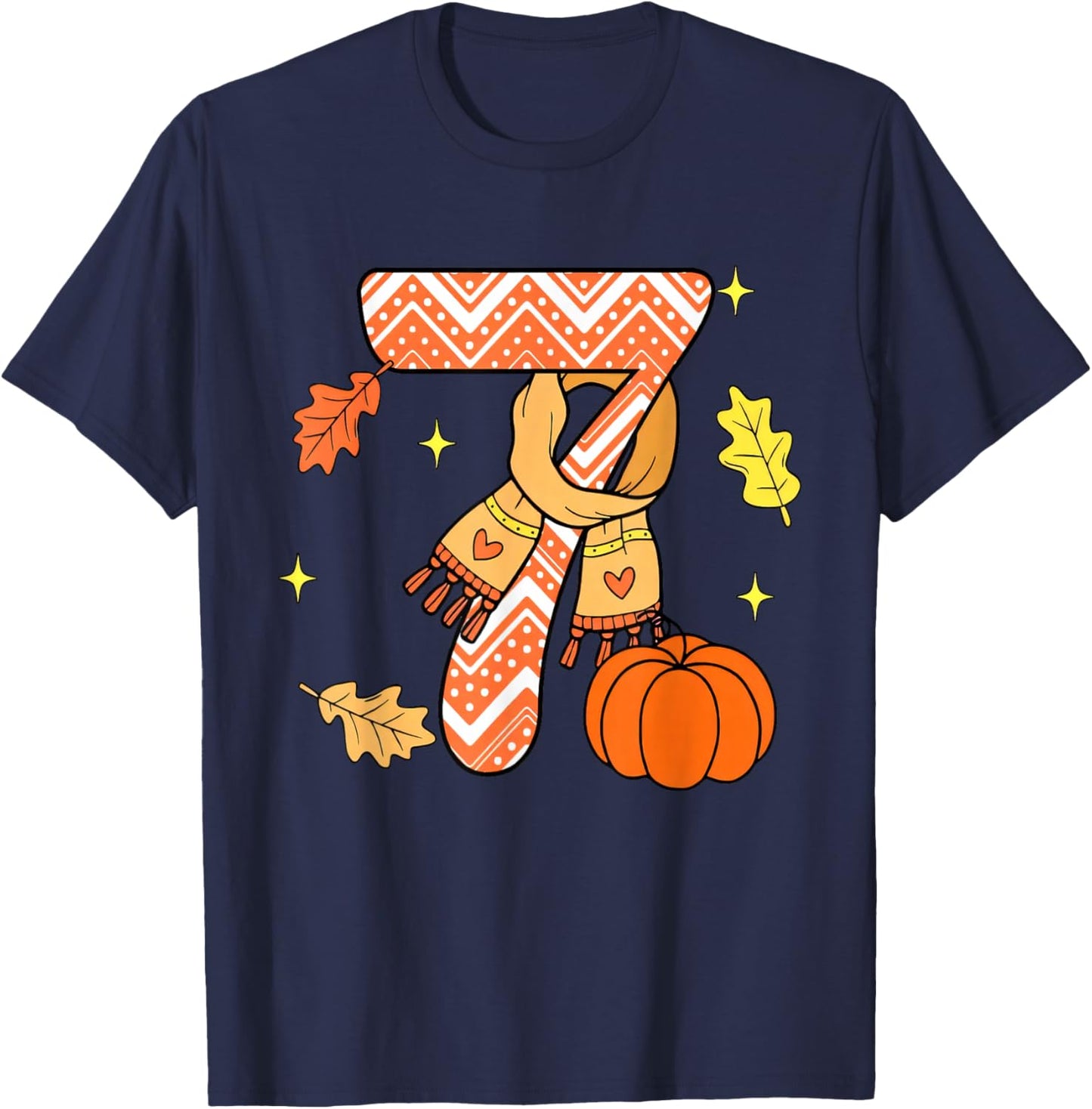 67 Fall Autumn Pumpkin Meme Funny Six Seven T-Shirt - T-Shirt | Navy