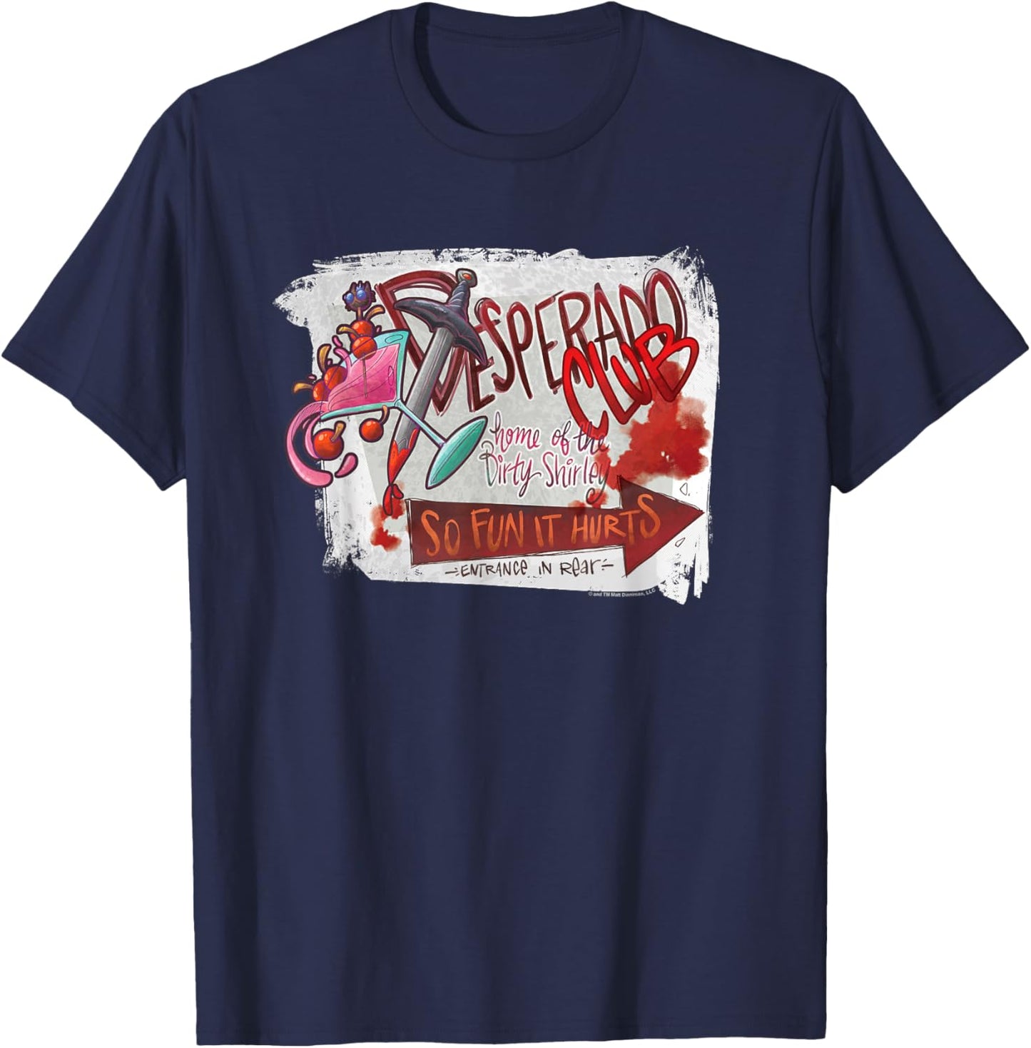 DCC The Desperado Club So Fun it Hurts Graffiti Sign Book T-Shirt - T-Shirt | Navy