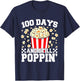 100 Days and Still Poppin Popcorn 100th Day of School Kids T-Shirt - T-Shirt | Navy