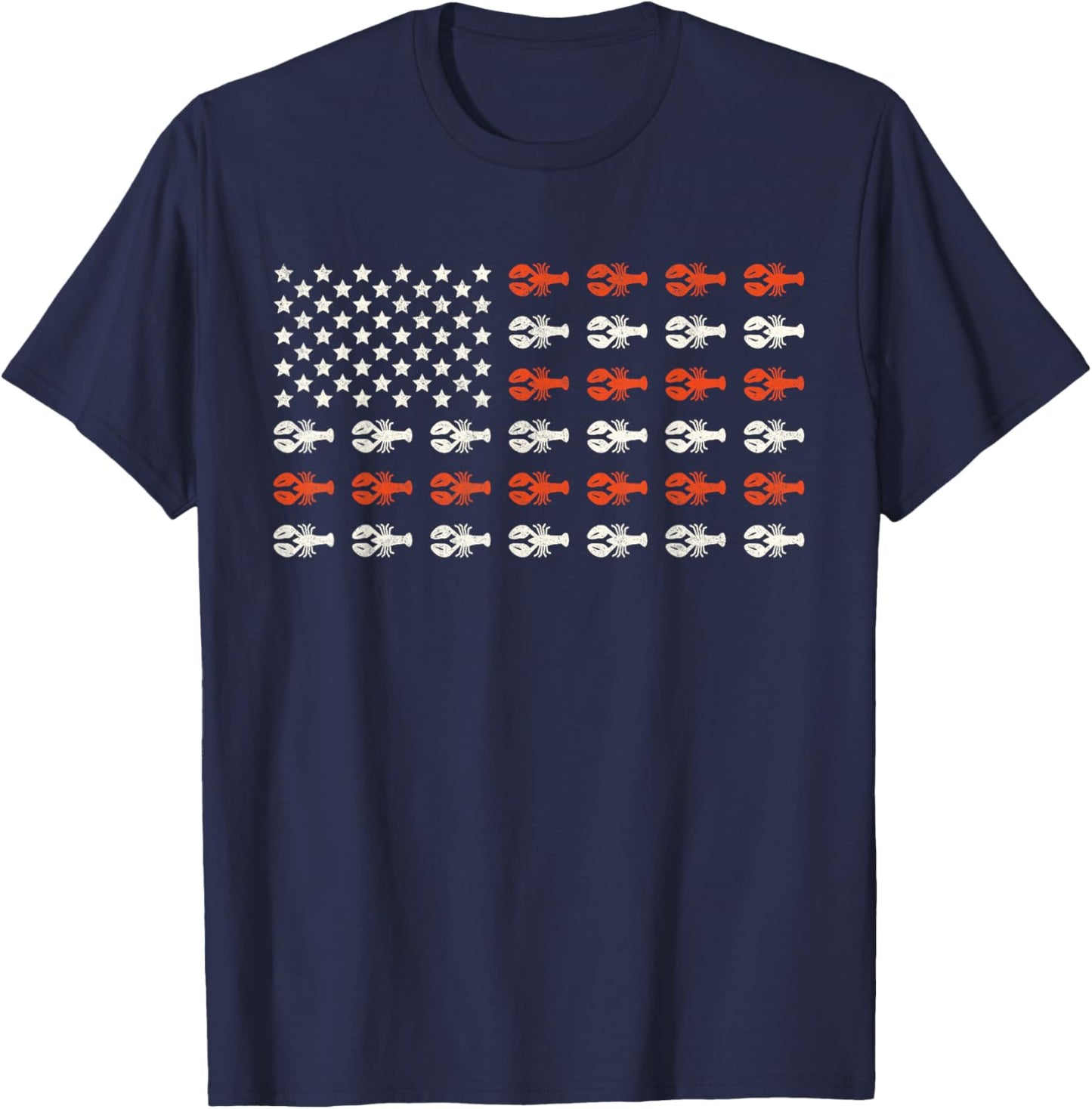 Crawfish Boil American US Flag Cajun Crayfish Party Men Boys T-Shirt - T-Shirt | Navy
