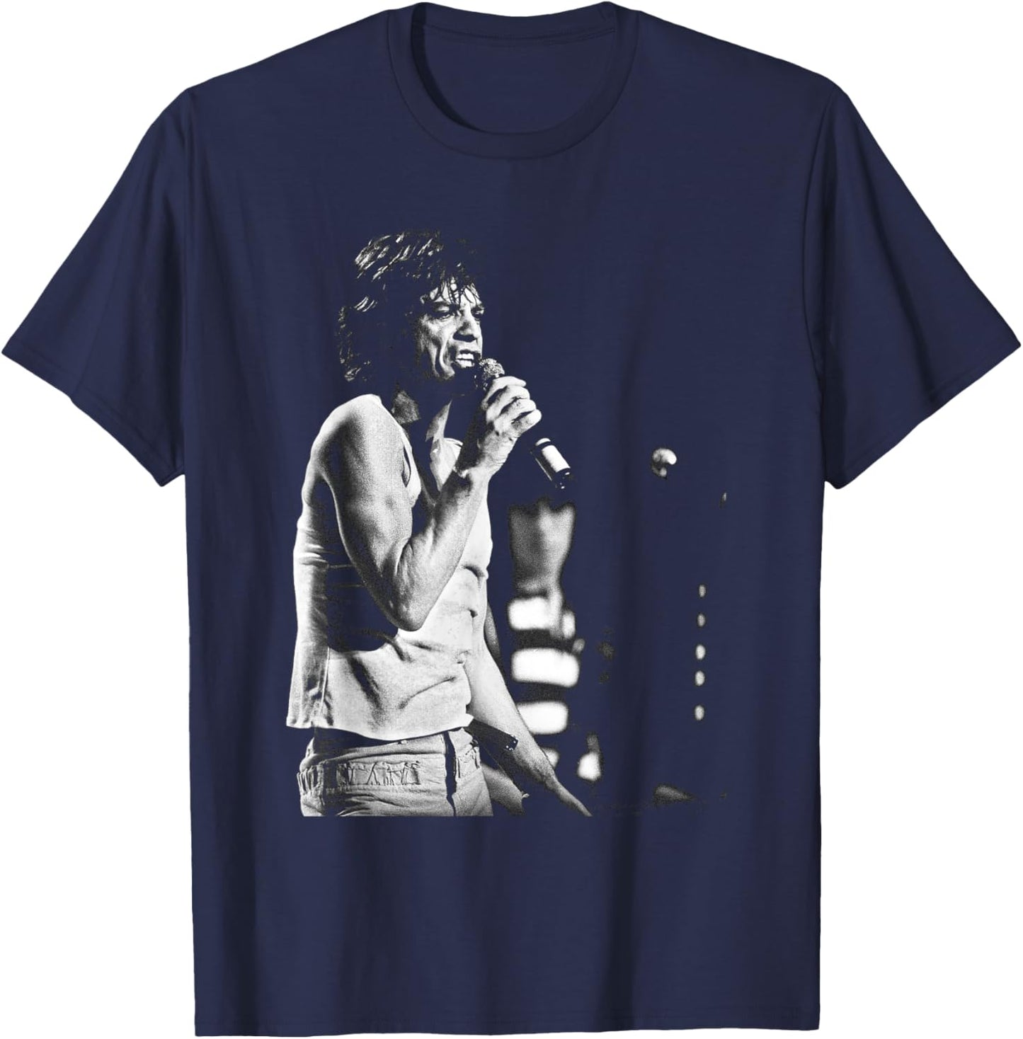 Rolling Stones Singer Mick Jagger Tattoo You Tour T-Shirt - T-Shirt | Navy