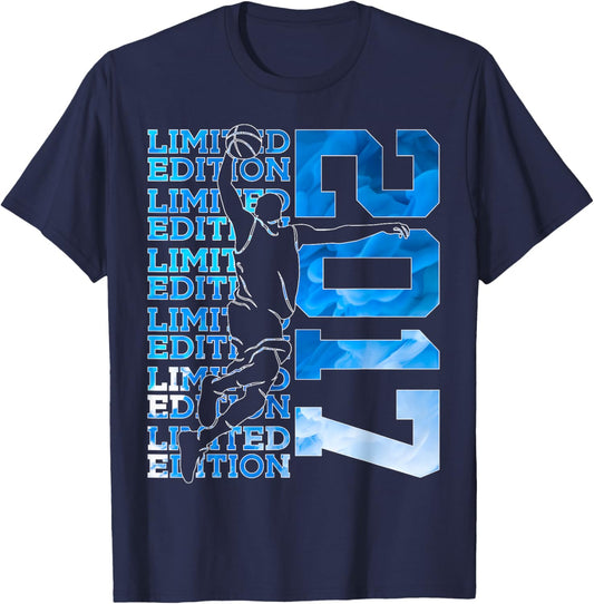 Limited Edition 2017 Basketball 9TH Birthday T-Shirt - T-Shirt | Navy