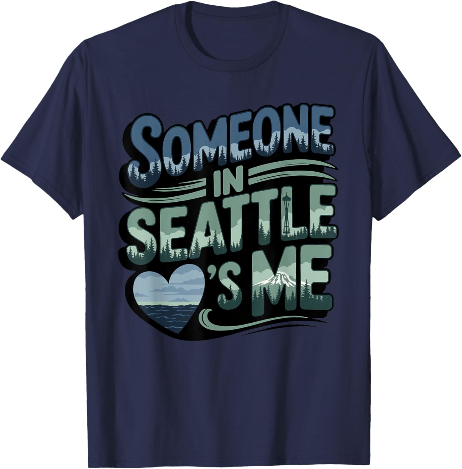 Someone in Seattle Loves Me T-Shirt - T-Shirt | Navy